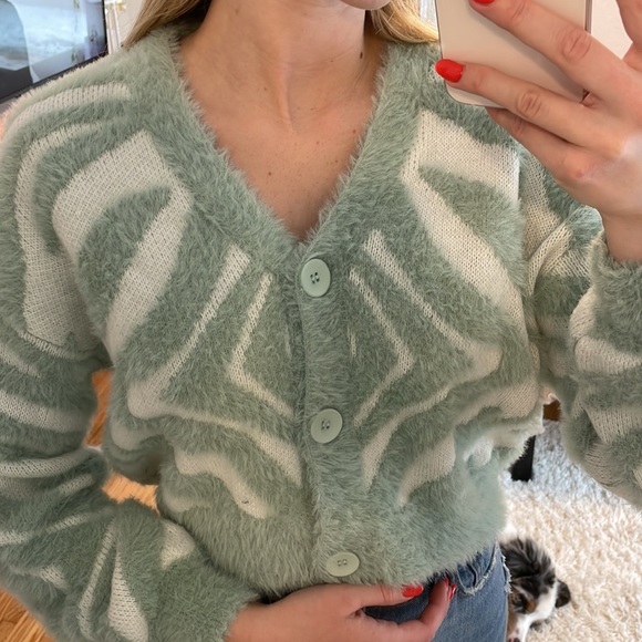 zebra print cardigan - Picture 5 of 8